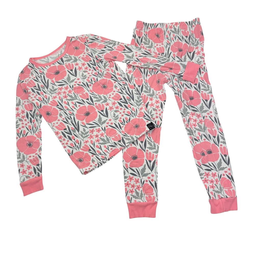 Sweet Bamboo Pink Floral Pajama Set, Size 6